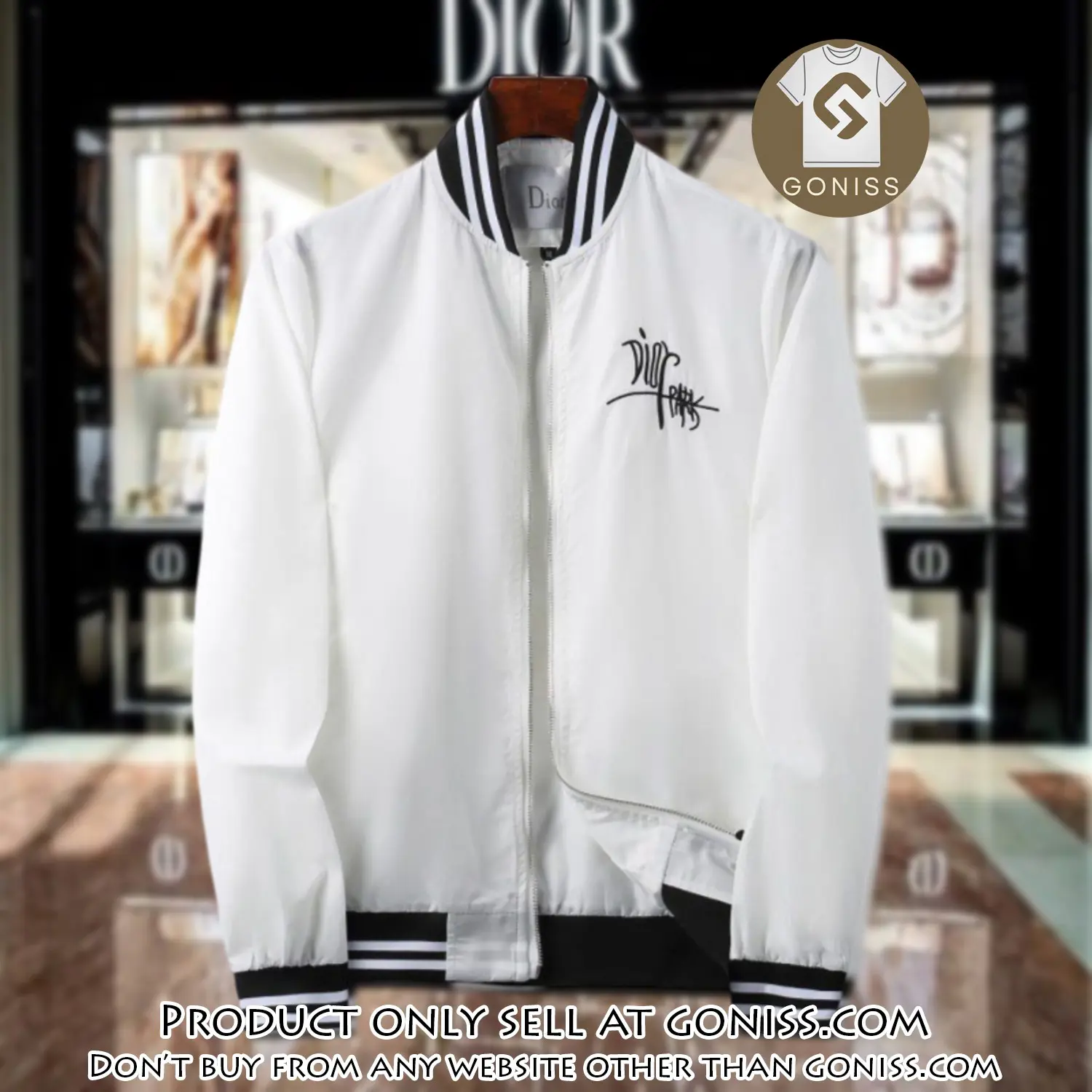 Dior luxury brand varsity zipper jacket vst1035 gn1146247
